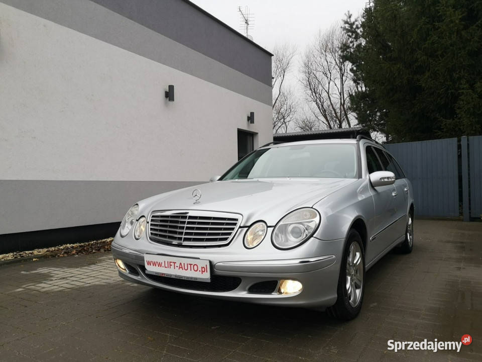 Mercedes E 280 30 V6 CDI190 Klimatronic Tempomat srebrny dolnośląskie Strzegom