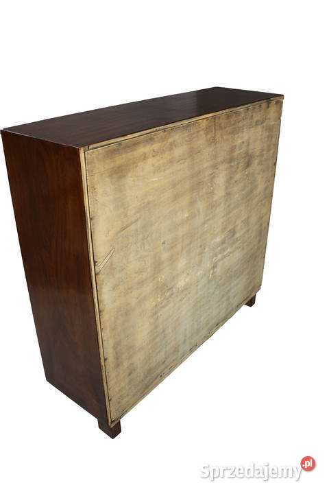 Witryna bibloteczka stojąca art deco w orzechu Bydgoszcz