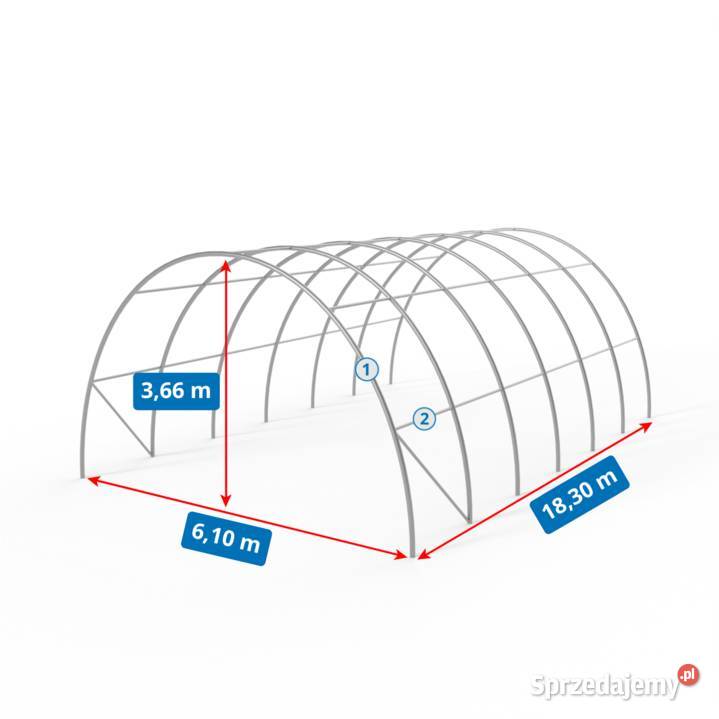Hala namiotowa łukowa 61x183m PVC 750gm2 dolnośląskie Wrocław