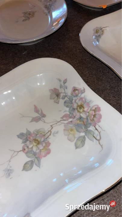 Półmisek mały kwiaty jabłoni Carl Tielsch Porcelana i szkło Gdańsk