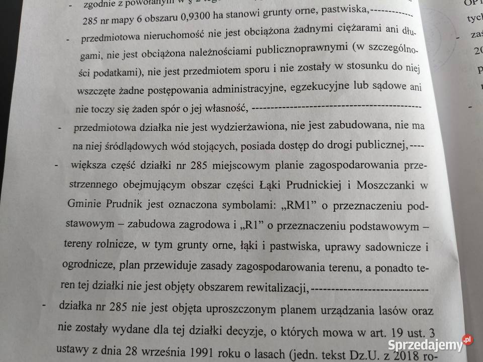 Sprzedam działkę Prudnik
