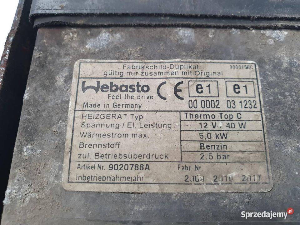 WEBASTO VOLKSWAGEN PHAETON II LIFT 3D0815005AQ Pozostałe