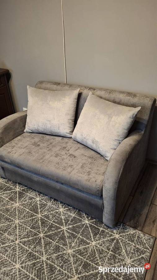 Sprzedam Sofa popielata 2 osobowarozkładana2 128cm Sofy i kanapy Głogów