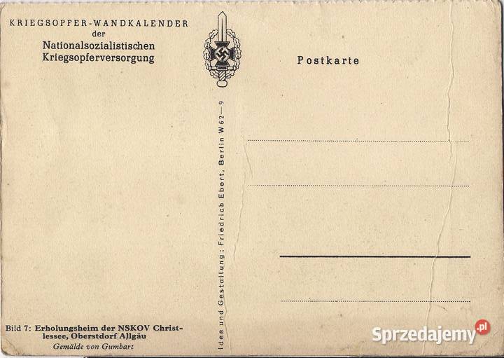 Kartki z cyklu Niemiecka propaganda III Rzeszy Warszawa