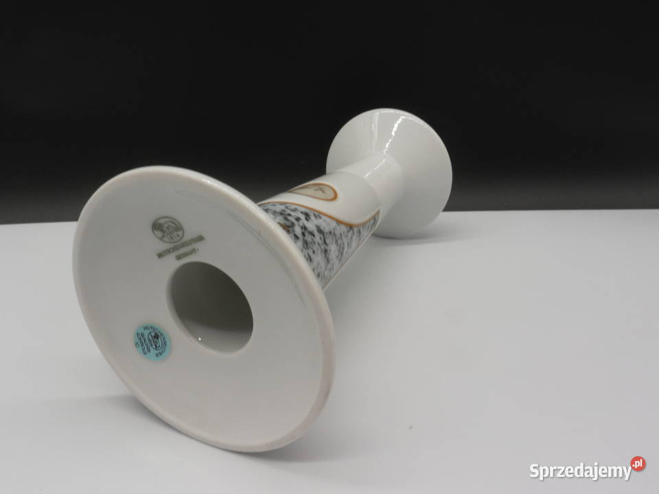 Porcelanowy świecznik niemieckiej marki Raszków