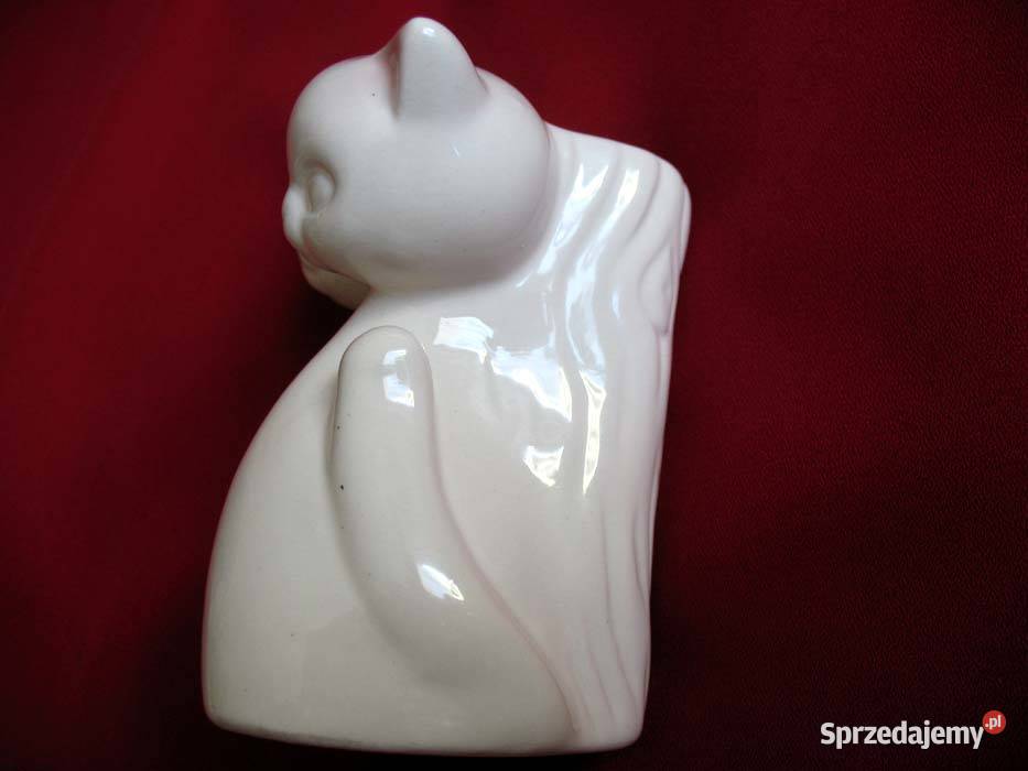 Kot Orient orchid kotki z wazonem porcelana Siedlce