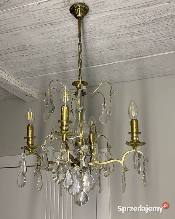 Francuski kryształowy Żyrandol 12 renowacji Lampy wiszące Poznań
