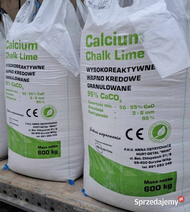 Wapno nawozowe granulowane kredowe magnezowe dolnośląskie Sobótka