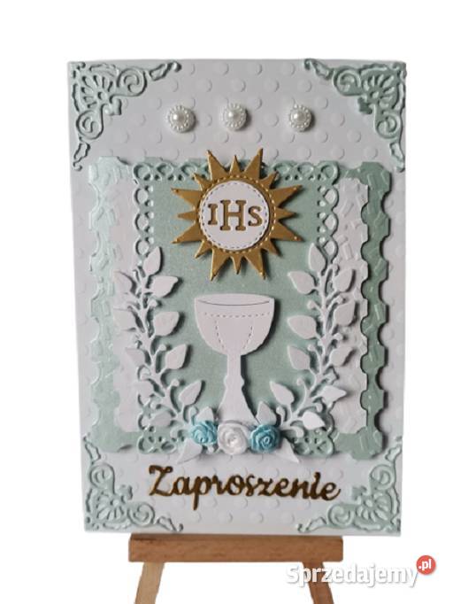 Zaproszenia Komunia Chłopiec Kielich Słoneczko Poznań