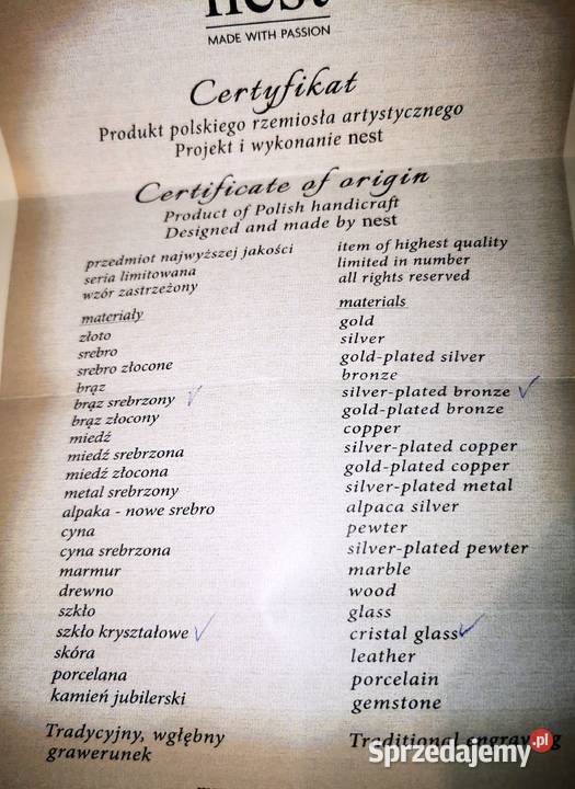 Szklana karafka dzbanek z posrebrzaną aplikacją Poznań sprzedam