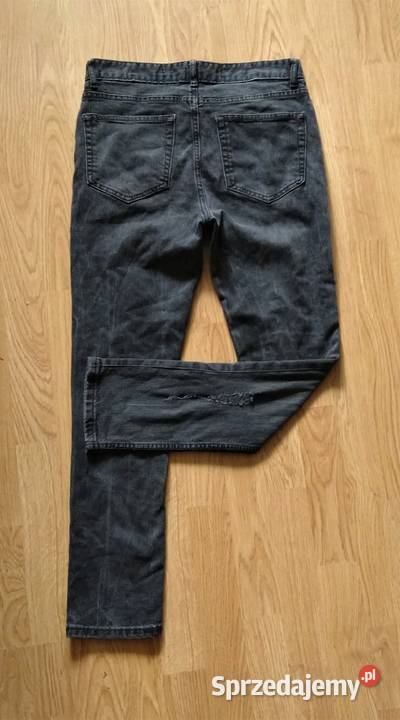 Ciemno szare spodnie z przetarciami Look Men podkarpackie Krosno