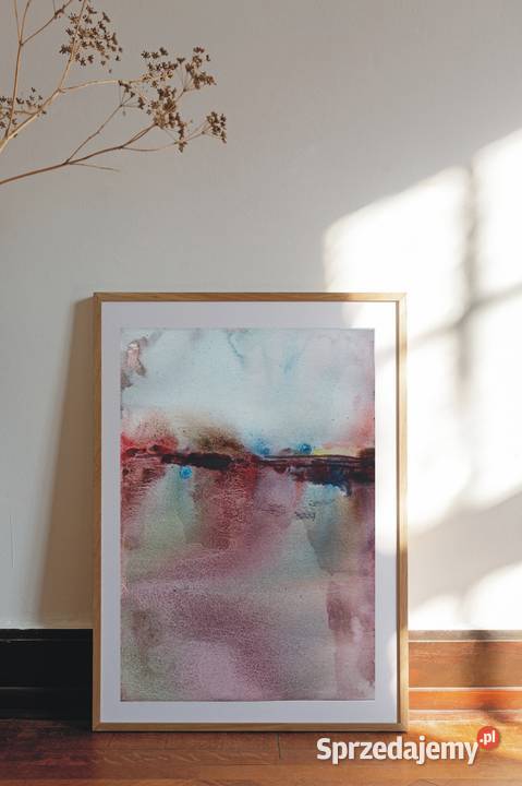 Akwarela ok21 x 285 Obraz pt Horyzont Oryginał śląskie Katowice