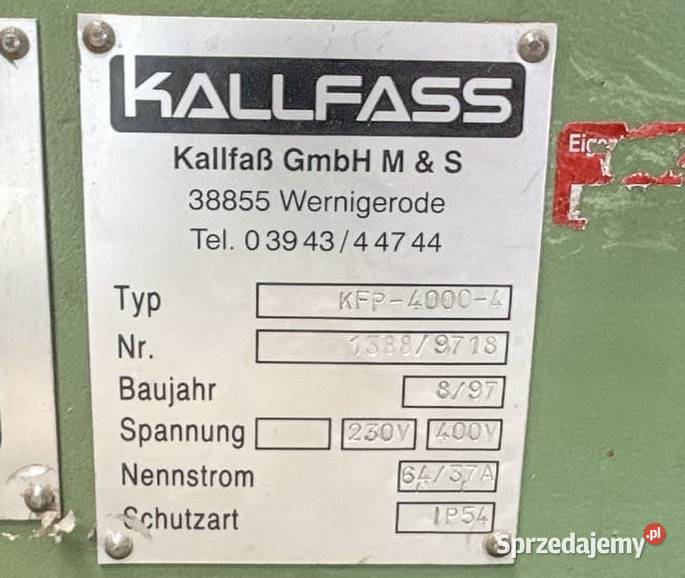 Rozsztaplowanie Kallfass KFP40004 małopolskie Juszczyn
