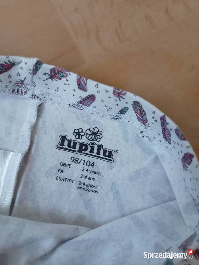 Krótkie legginsy getry Lupilu piórka Szczecin sprzedam