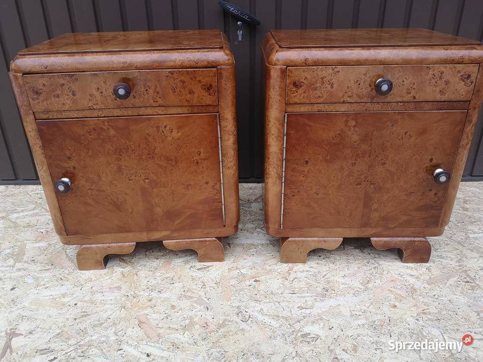 Stoliki Szafki Nocne Art Deco Stare Antyk