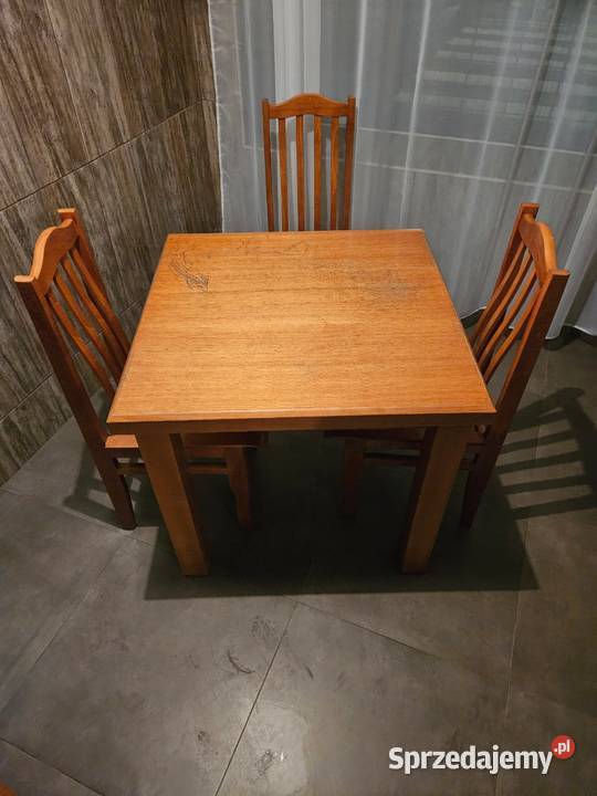 Stół drewniany 95 x 95 Pszczyna sprzedam