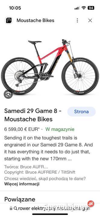 Moustache Gamę 8 rower elektryczny nowynie Nakło