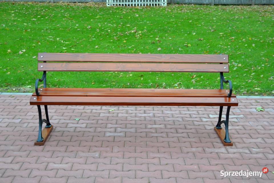 Ławka z oparciem podłokietnik miejska ogrodowa Gostyń sprzedam