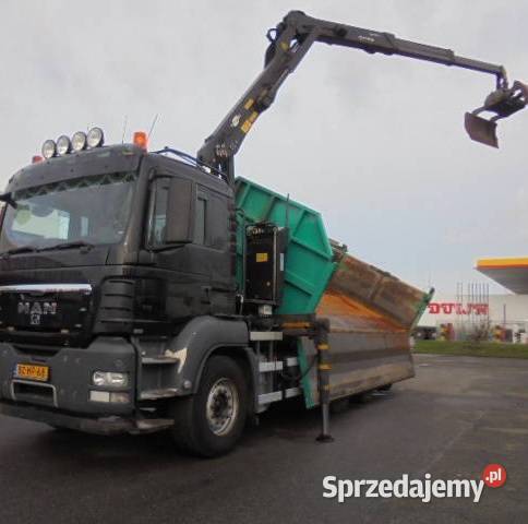 Wywrotka 4 osiowa 8x4 z dzwigiem Man Tgs Warszawa