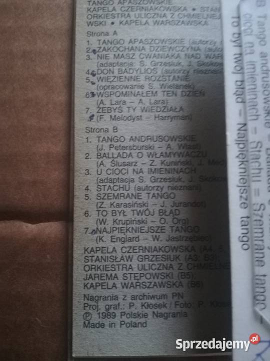 Kaseta magnetofonowa muzyka podwórku Łódź sprzedam