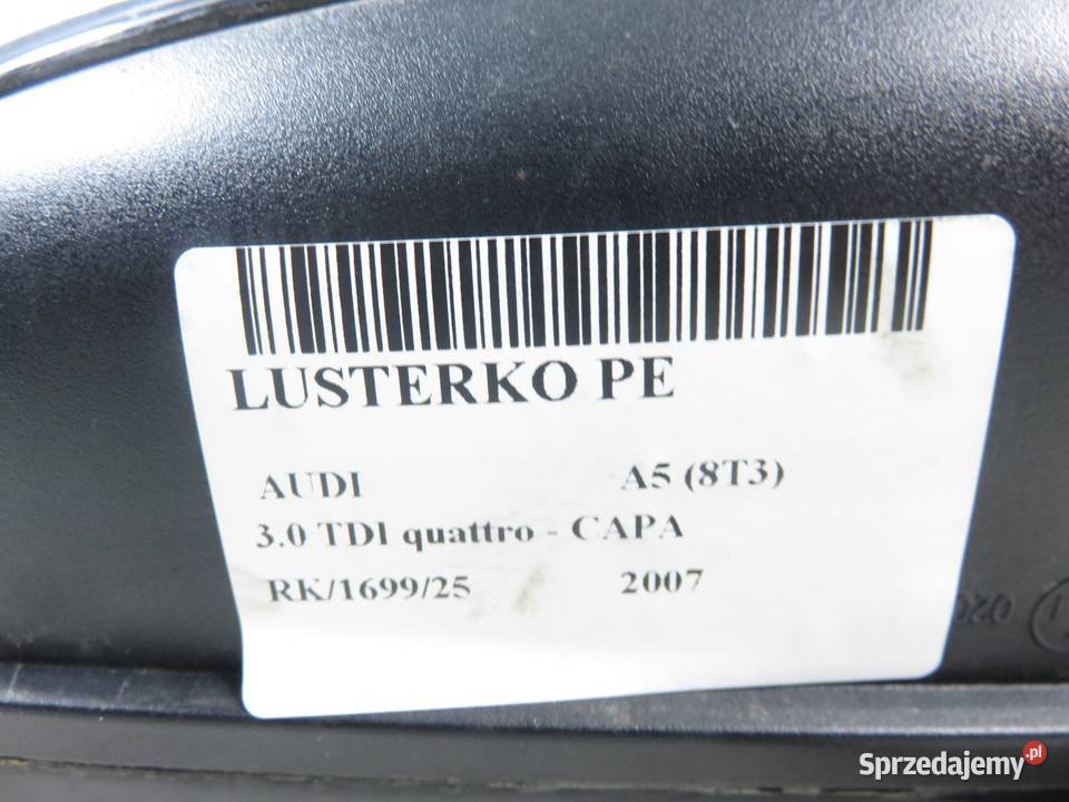 LUSTERKO PRAWE AUDI A5 8T 10 PIN LZ9Y osobowe Karoseria