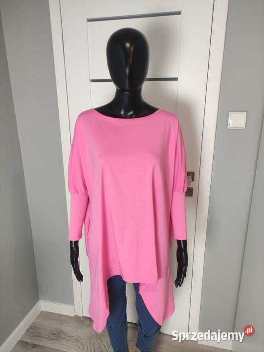 Bluzka damska tunika z kieszeniami różowa wielkopolskie Poznań