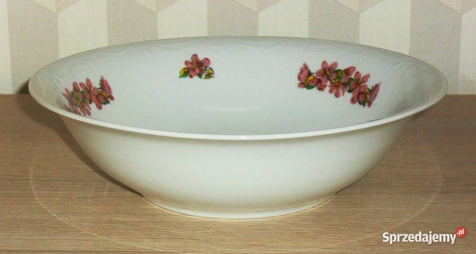 Porcelanowa miska i 5 salaterek firmy KAROLINA śląskie Gliwice