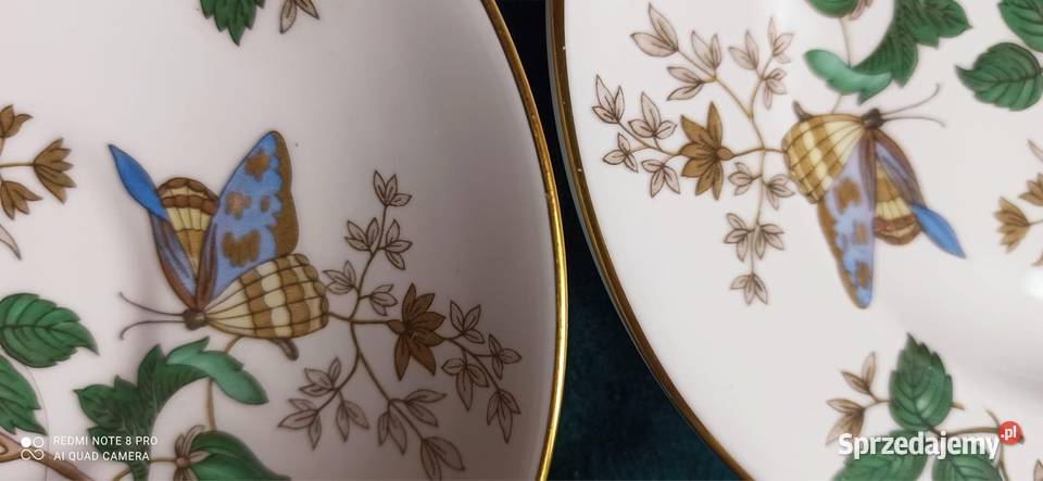 Filiżanka z talerzykiem Wedgwood z motylkami Porcelana i szkło Gdańsk