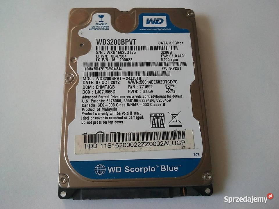 Dysk 25 Cala WD 320GB Smart Kraków sprzedam