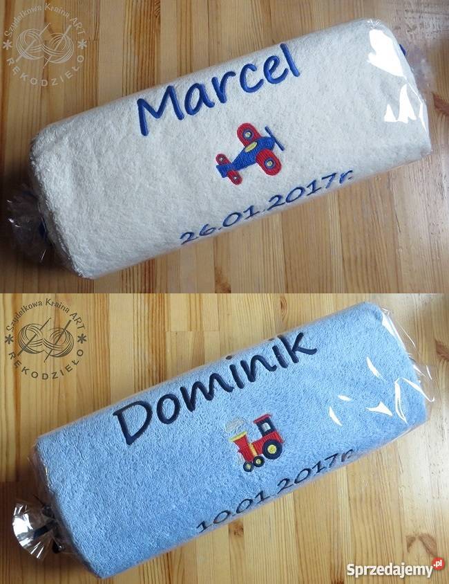 GRUBY ręcznik z HAFTEM imię PREZENT DZIEŃ Toruń