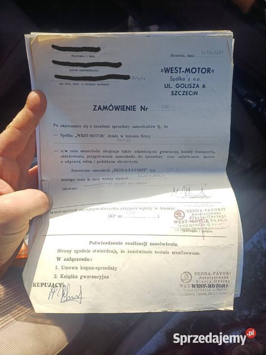 Favorit skoda 40 przebiegu nieuszkodzony Favorit Szczecin
