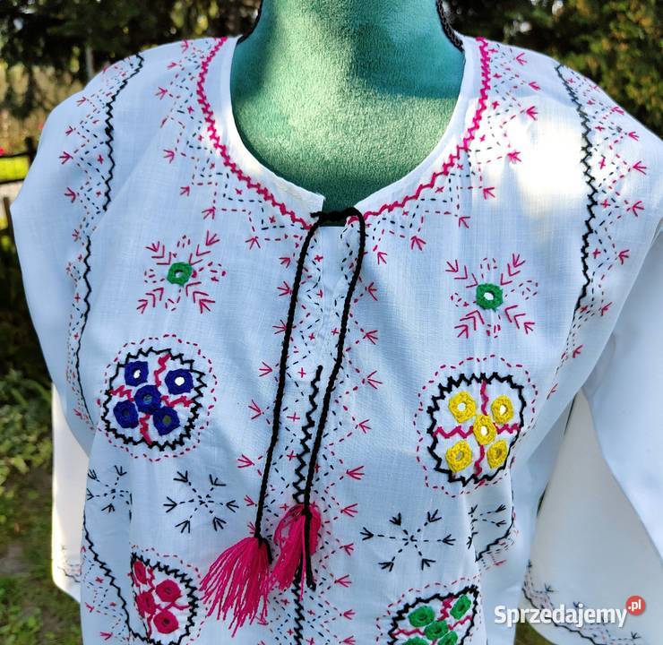 Nowa tunika biała M 38 L 40 folk etno boho 3/4 zachodniopomorskie