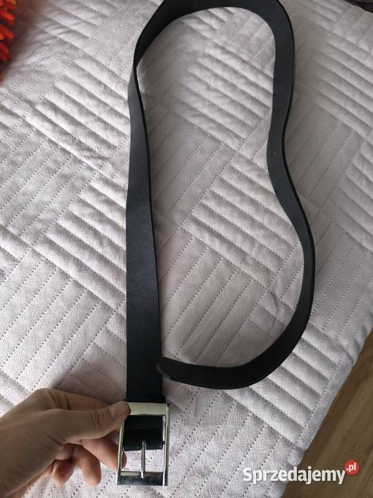 Pasek męski 110 czarny elegancki nowy lubelskie Łęczna