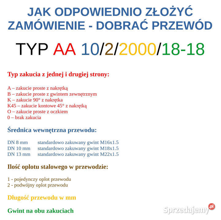 Przewód Wąż Hydrauliczny DN13 2222 AK1500 275bar