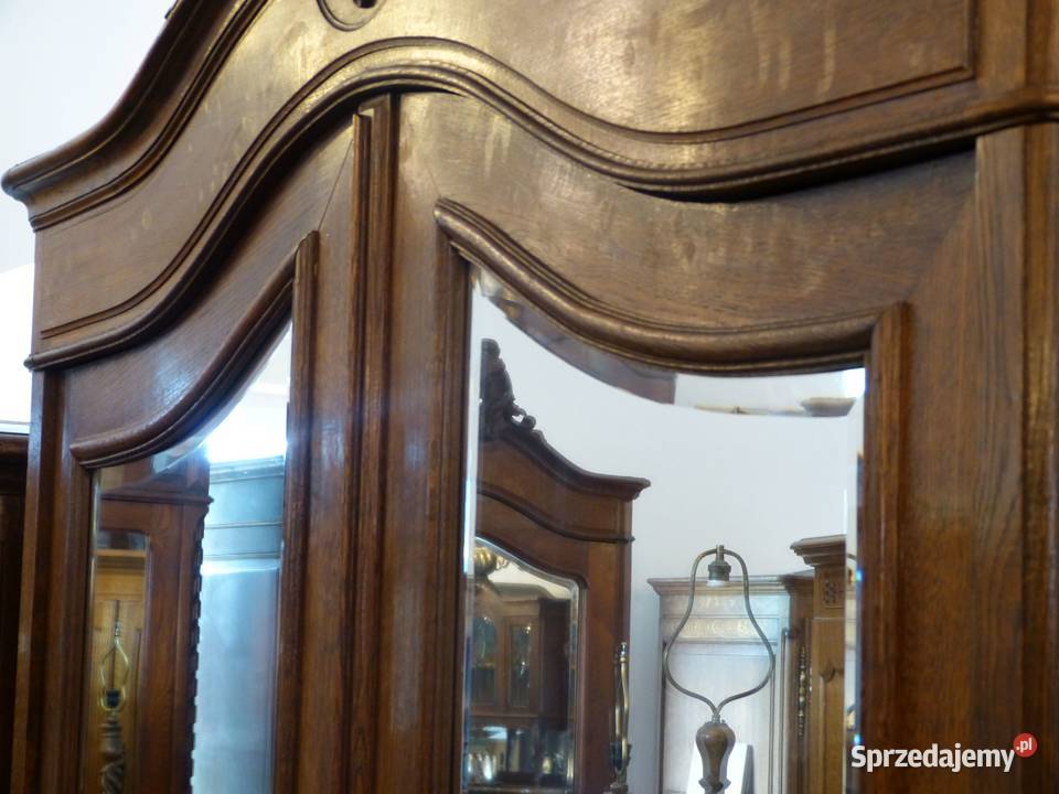 Szafa Ludwik rocaille ciemny dąb kompletusklep śląskie Dąbrowa Górnicza