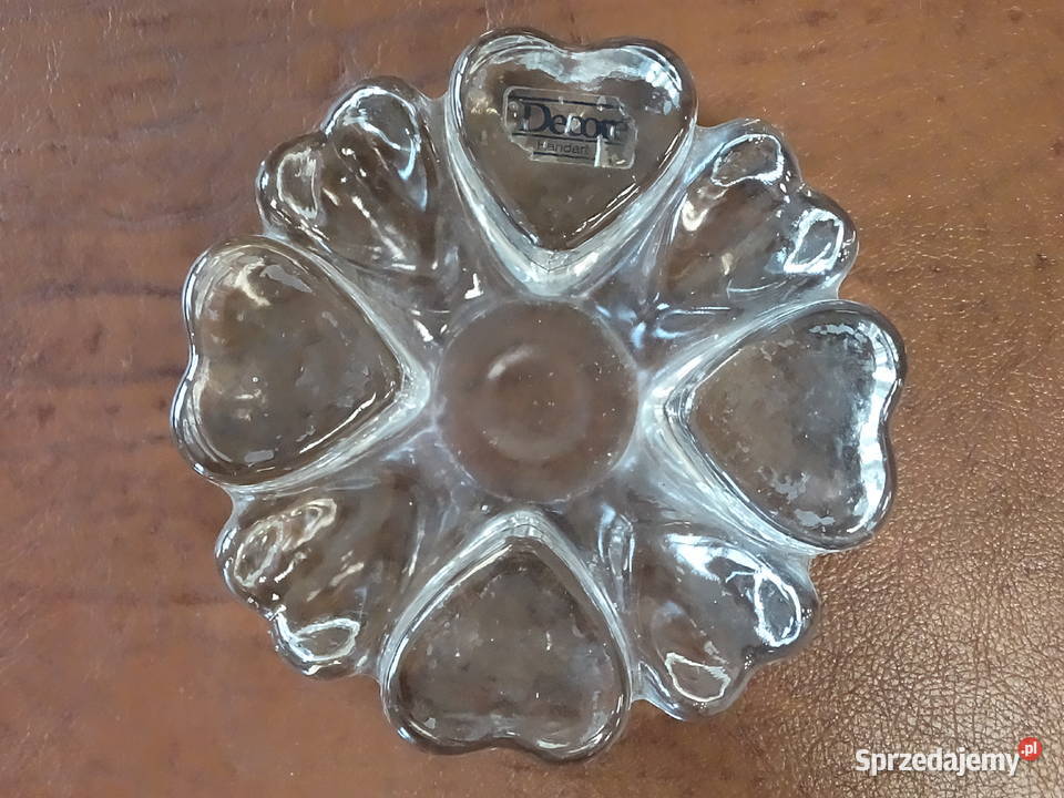 Ciężki szklany świecznik na tealight Decore Świeczniki Biłgoraj