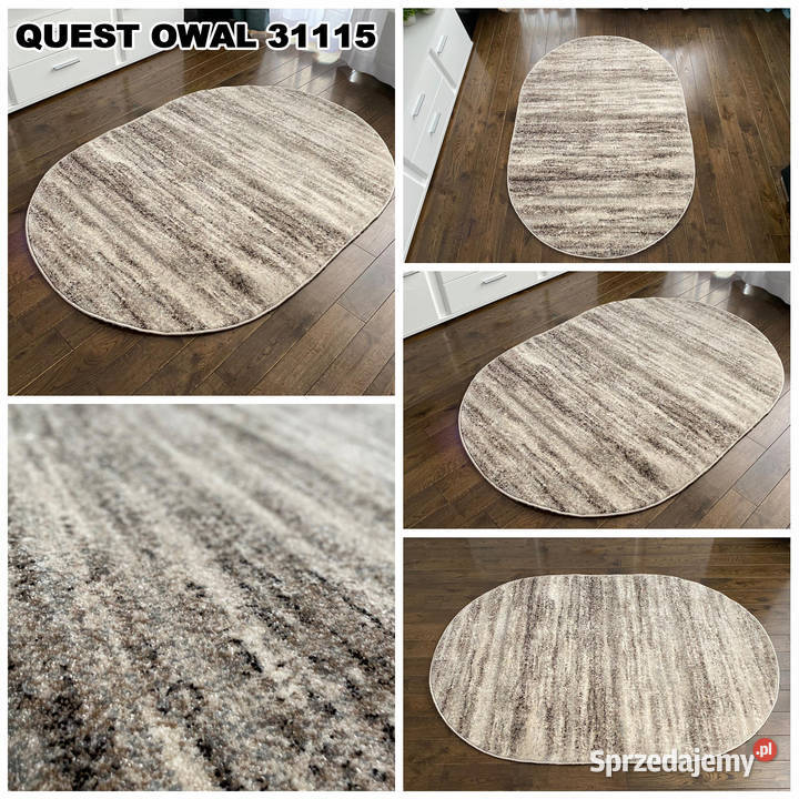 GĘSTY DYWAN OWALNY 140X190 QUEST 31115 RÓŻNE 1.4m Dywany