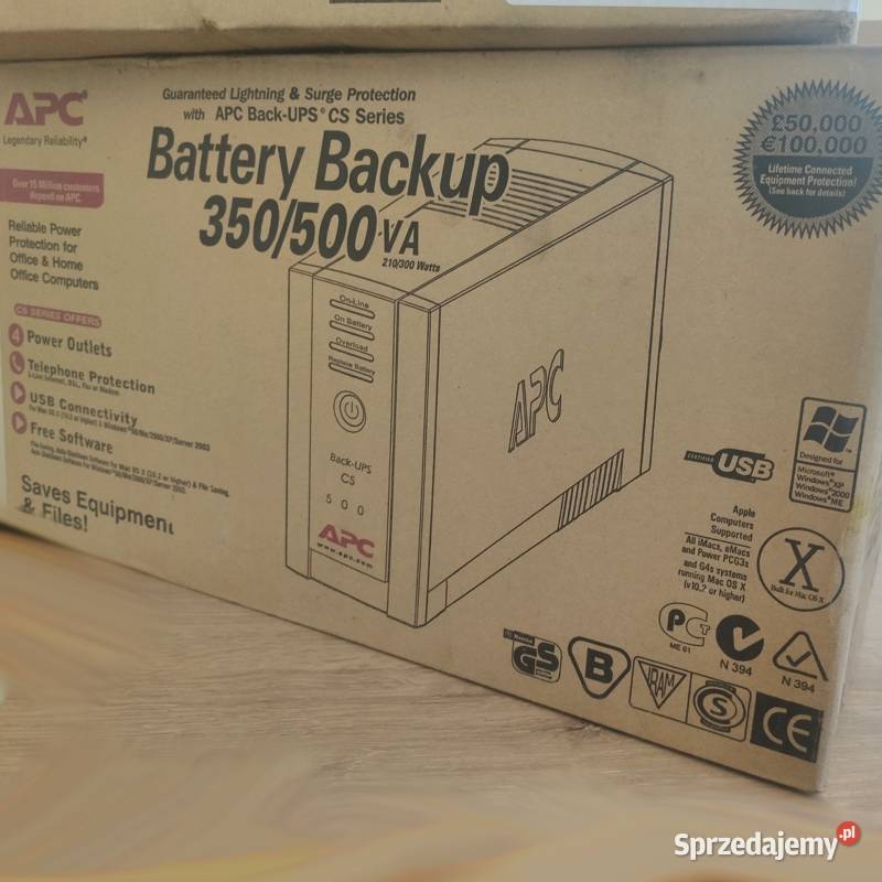 Zasilacz awaryjny APC BackUPS CS 500 Jasionów