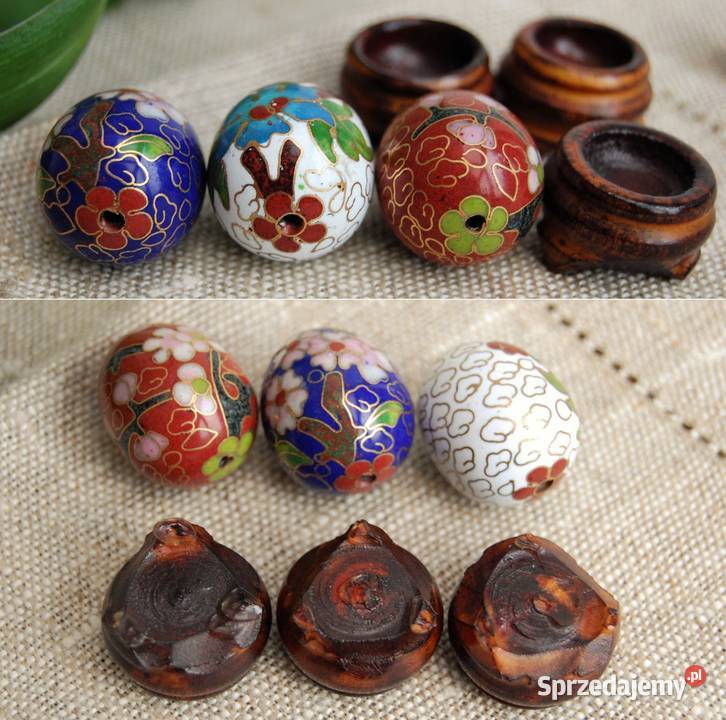Jajko emalia cloisonne Chiny mosiądz antyk Lublin