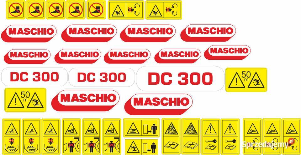 Naklejki Maschio dc 300 i inne modele super sprzedam