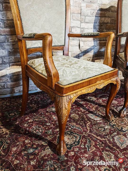 Dwa piękne fotele trony ludwik Sandomierz