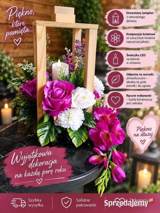 Lampiony z świecą led łódzkie Zgierz sprzedam