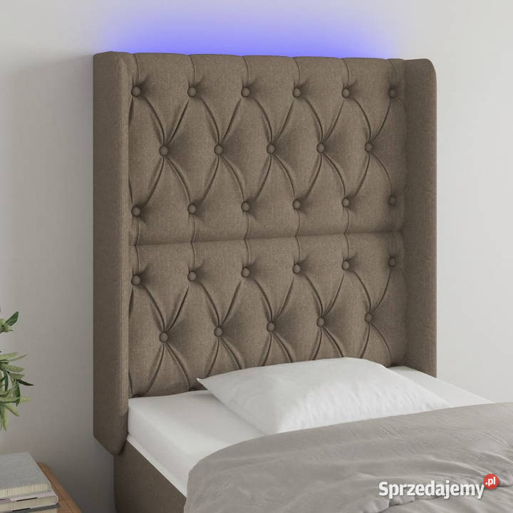 Zagłówek do łóżka z LED taupe 83x16x118128 Warszawa