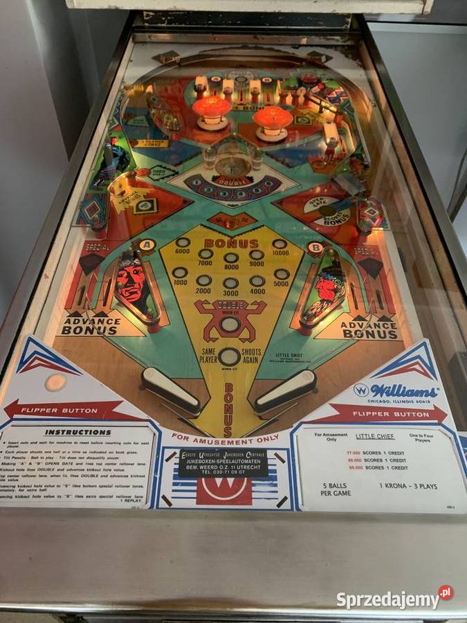 Pinball Flipper Little Chief Williams Chojnice