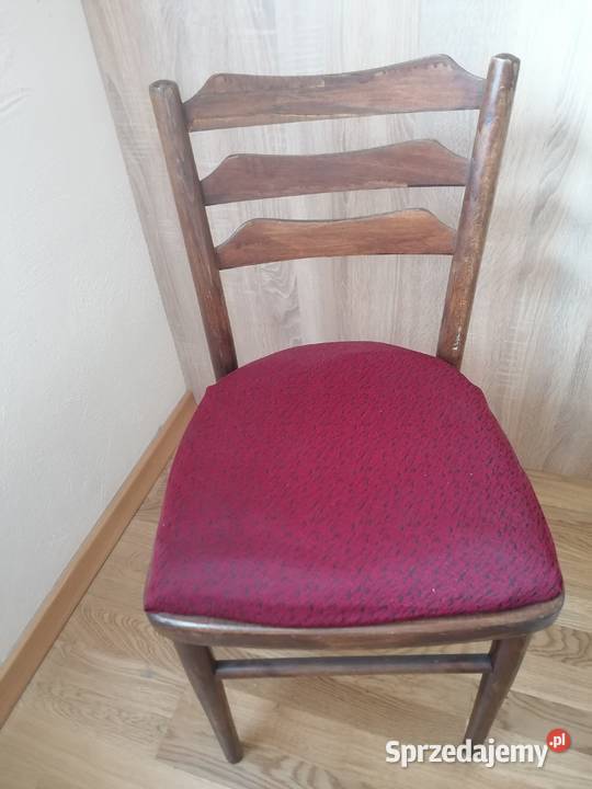 Krzesło drewniane PRL Radomsko 78cm łódzkie Łódź
