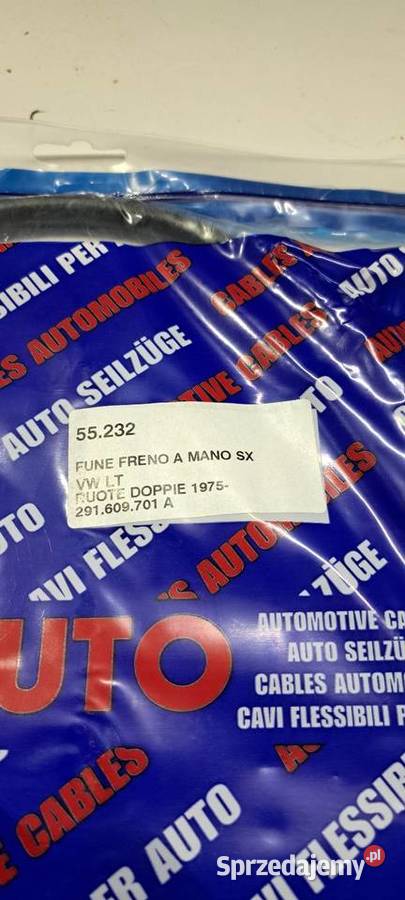 Linka hamulca ręcznego Adria 291609701A VW LT Luzino sprzedam