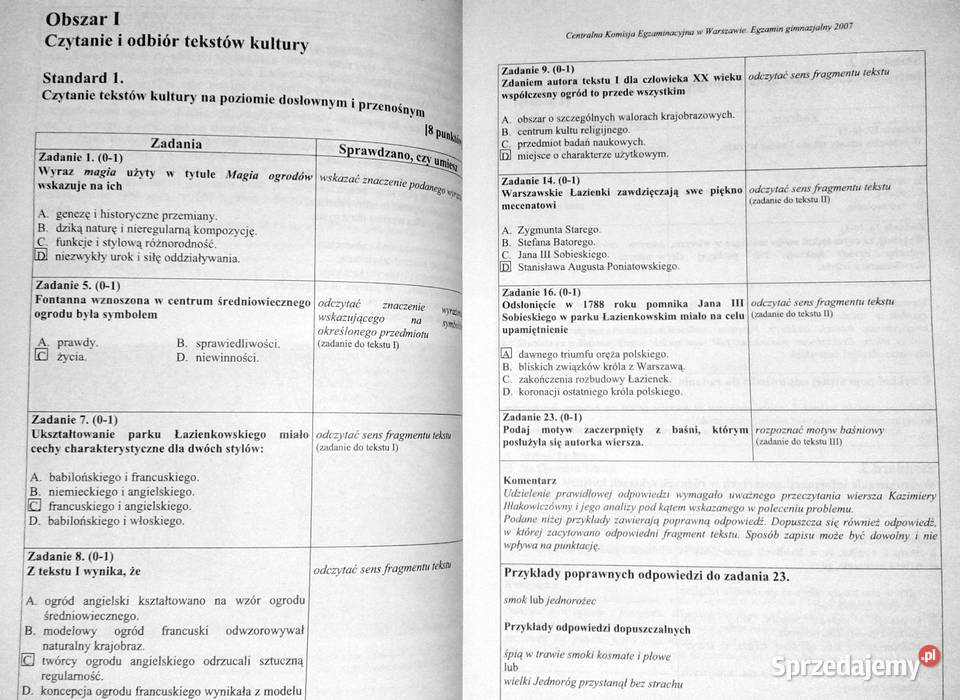 Egzamin Gimnazjalny Blok Humanistyczny
