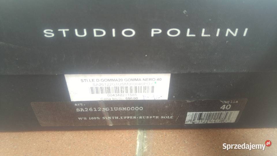 Kalosze Studio Pollini model Gomma Nero rozmiar Warszawa sprzedam