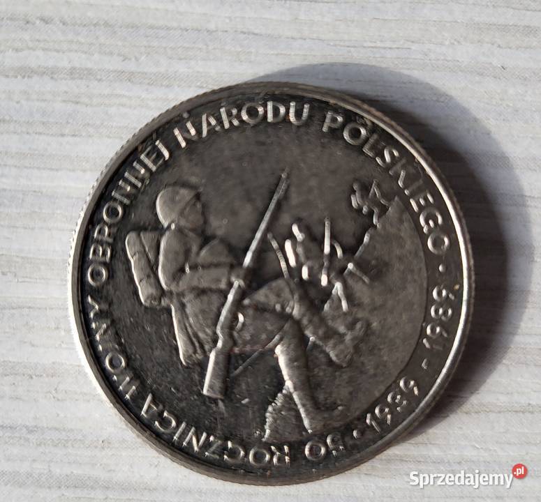 Moneta 500 1989 r 50 Rocznica Wojny Obronnej PRL śląskie Gliwice