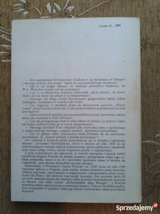 PITAWAL PRZESTĘPSTW NIEZWYKŁYCH Gunter PRODOHL Parczew